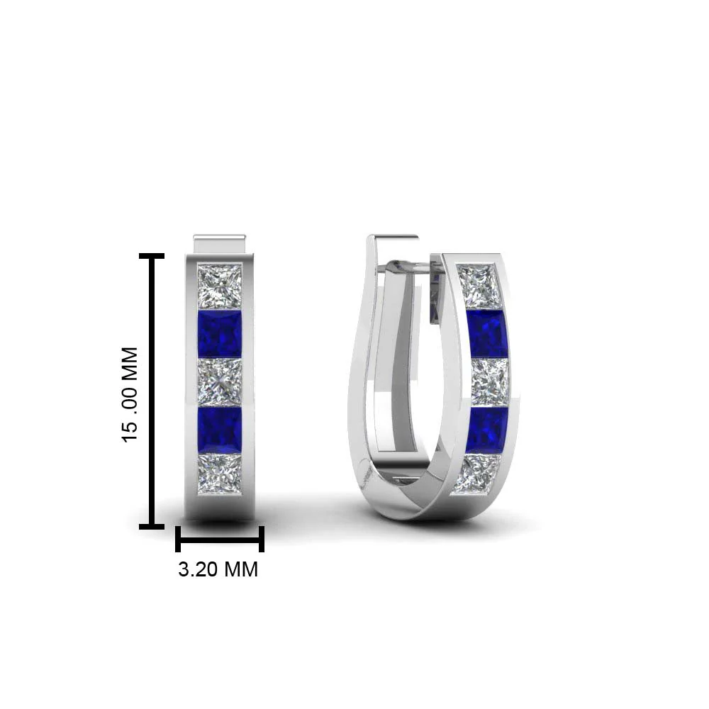 Channel Set Huggie Hoop Earring - Image 23