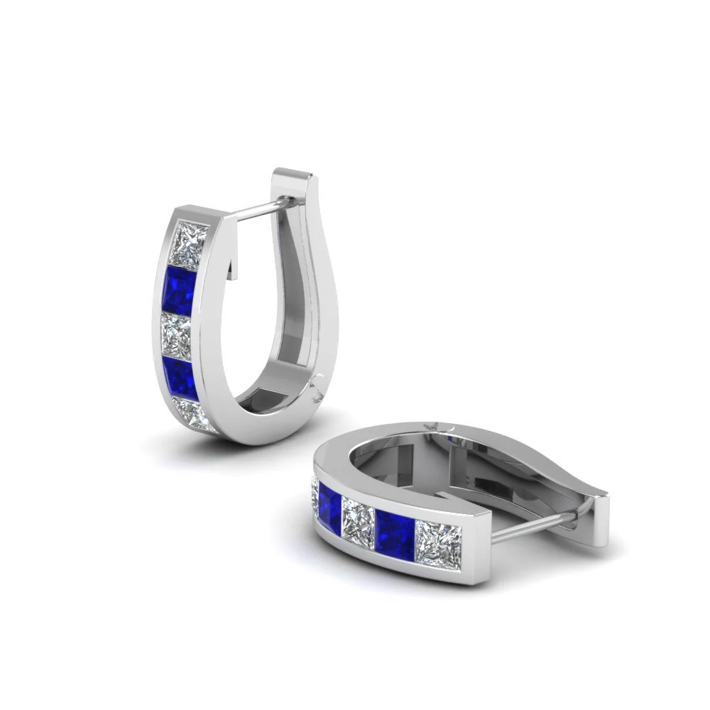 Channel Set Huggie Hoop Earring - Image 26