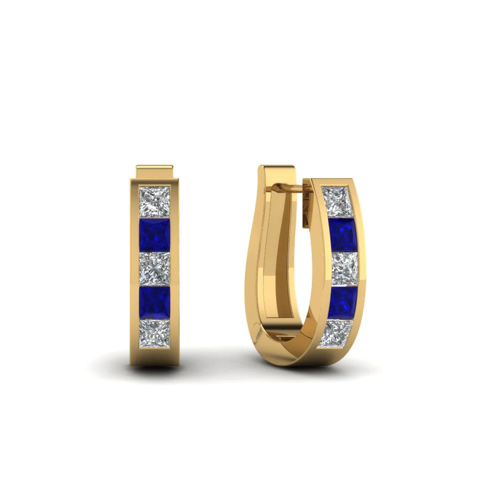 Channel Set Huggie Hoop Earring - Image 28