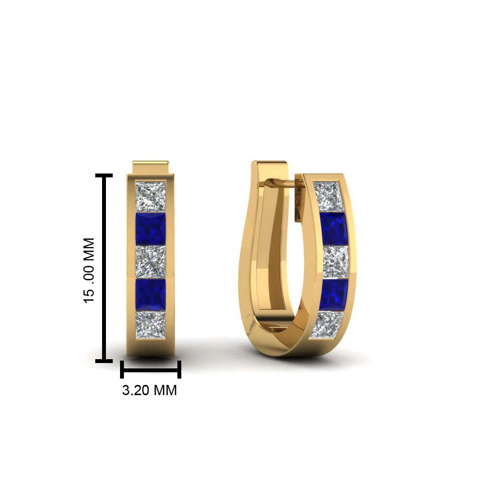 Channel Set Huggie Hoop Earring - Image 29
