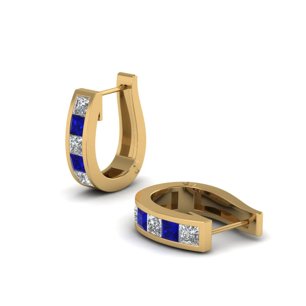 Channel Set Huggie Hoop Earring - Image 32