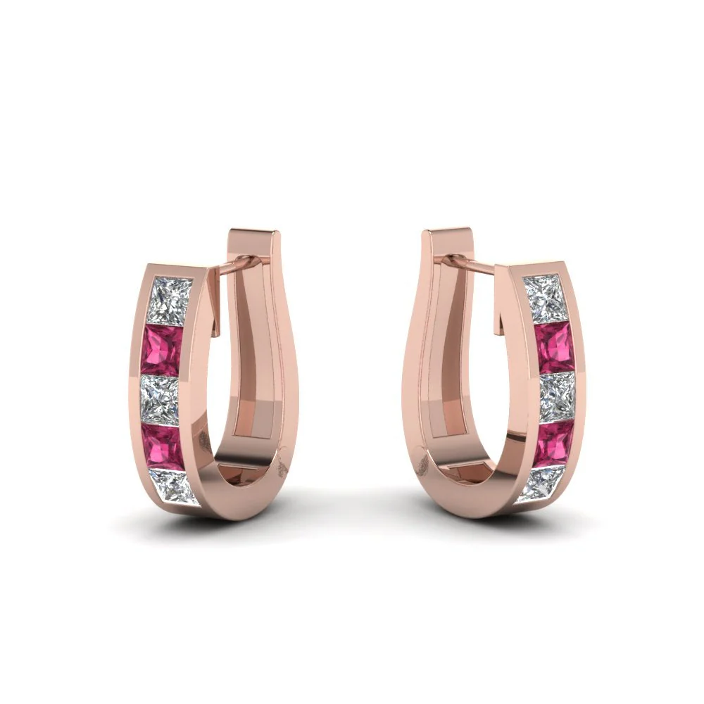 Channel Set Huggie Hoop Earring - Image 36