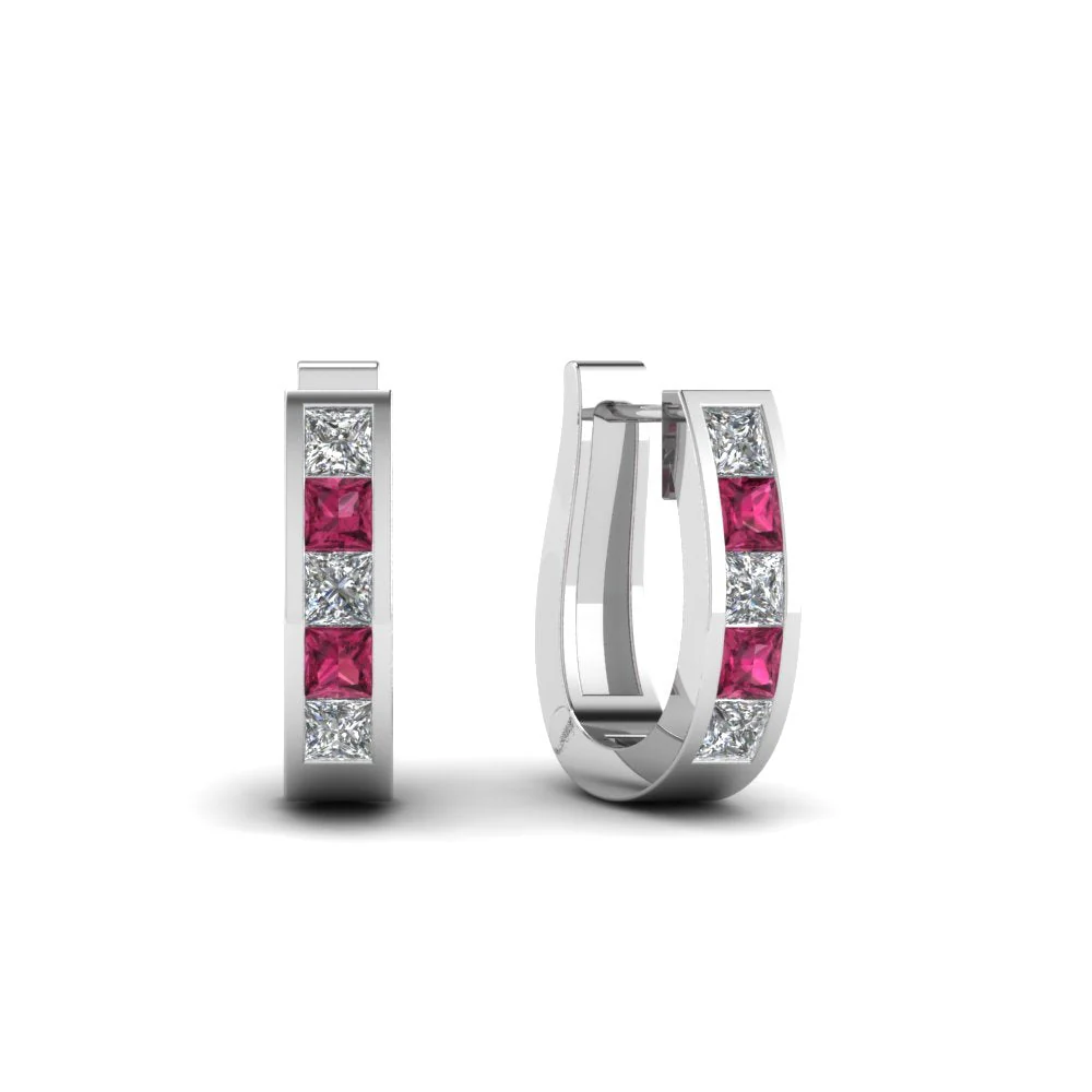Channel Set Huggie Hoop Earring - Image 38