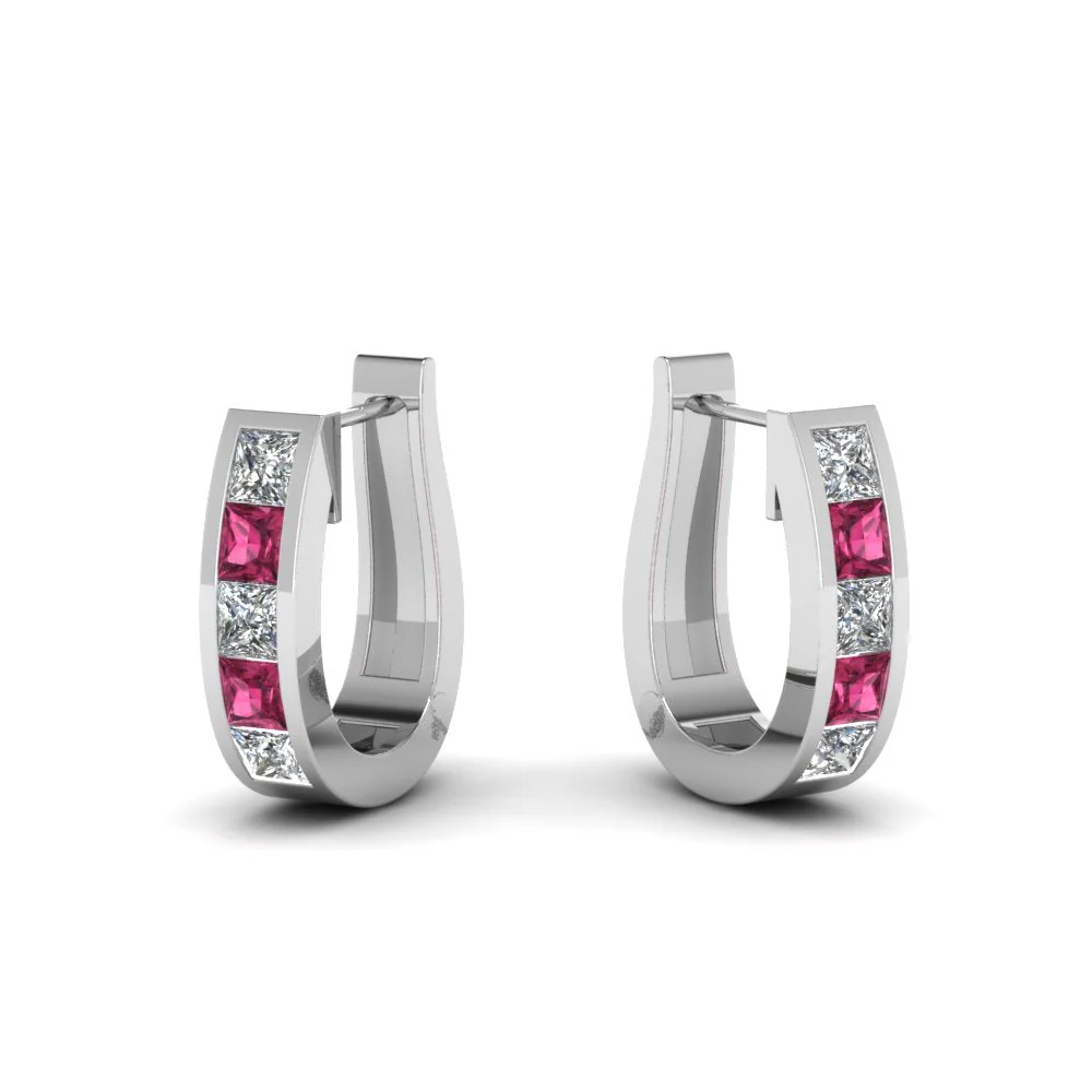 Channel Set Huggie Hoop Earring - Image 41