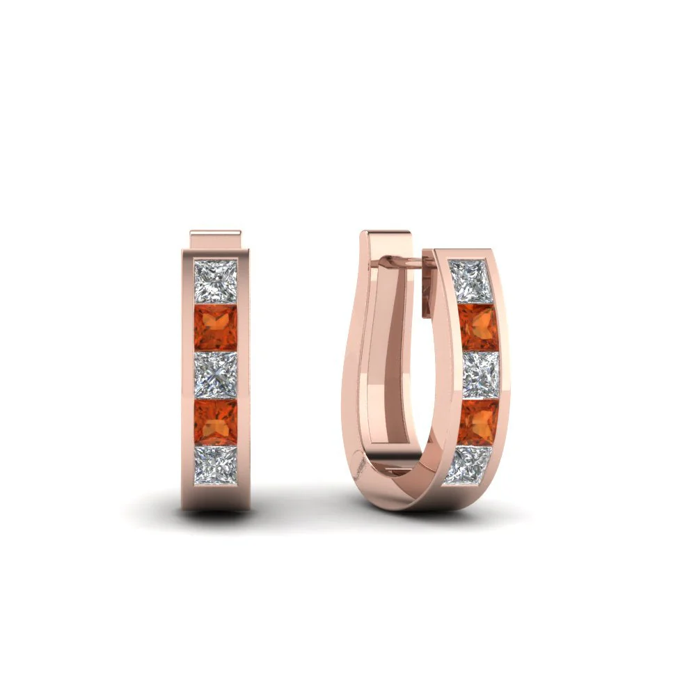 Channel Set Huggie Hoop Earring - Image 49
