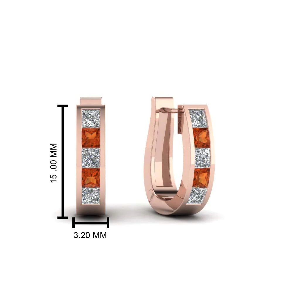 Channel Set Huggie Hoop Earring - Image 50