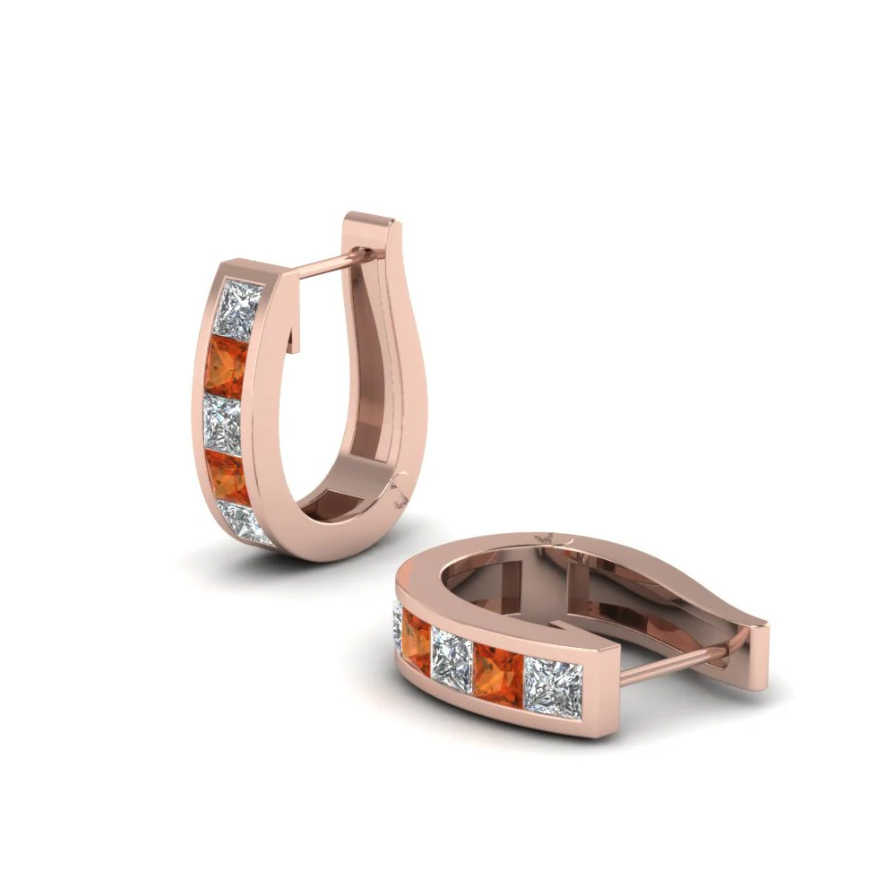 Channel Set Huggie Hoop Earring - Image 53