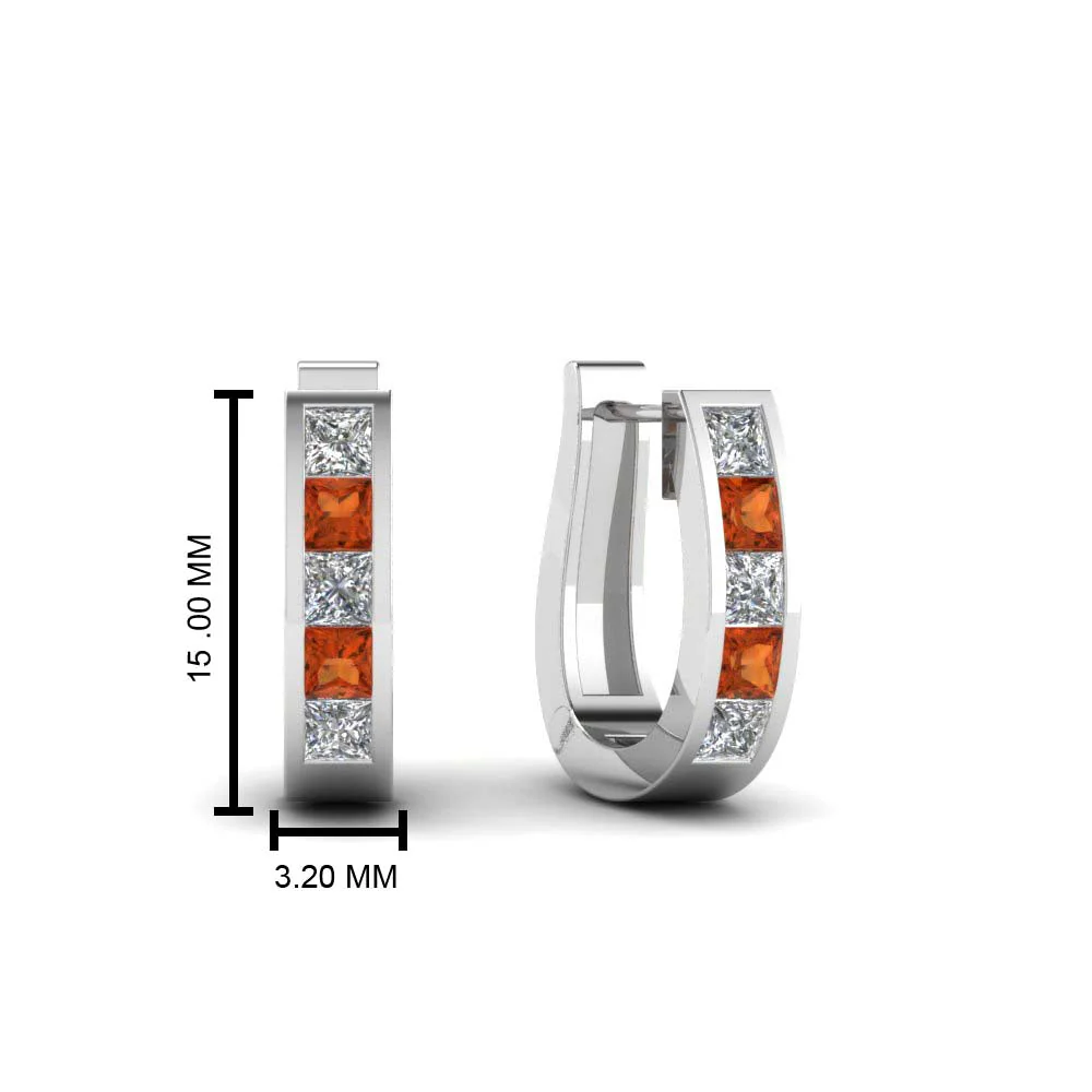 Channel Set Huggie Hoop Earring - Image 55