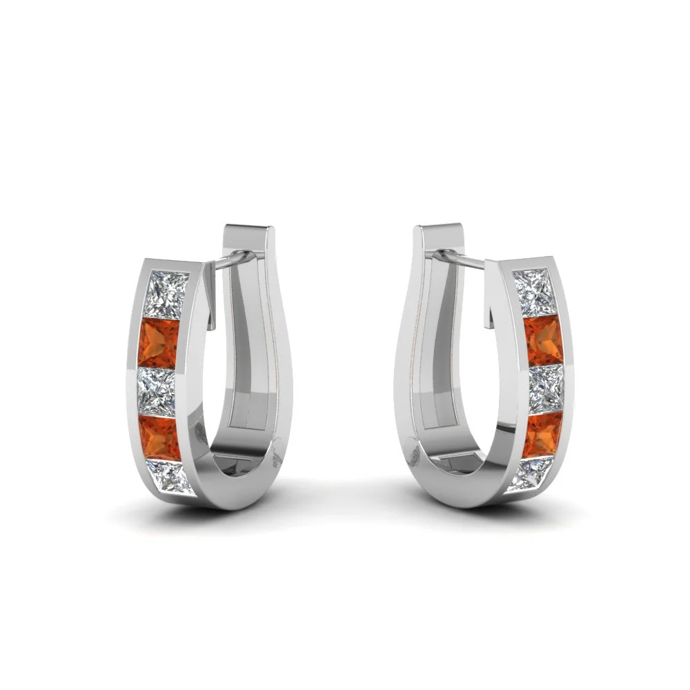 Channel Set Huggie Hoop Earring - Image 57