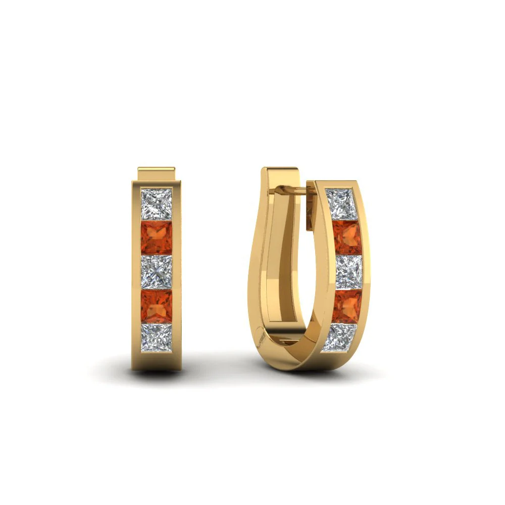 Channel Set Huggie Hoop Earring - Image 60