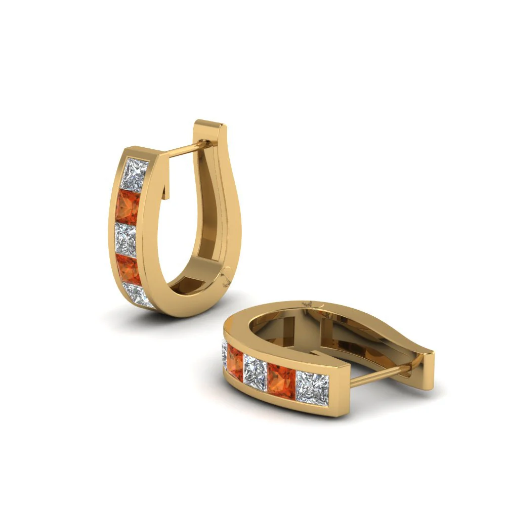 Channel Set Huggie Hoop Earring - Image 64