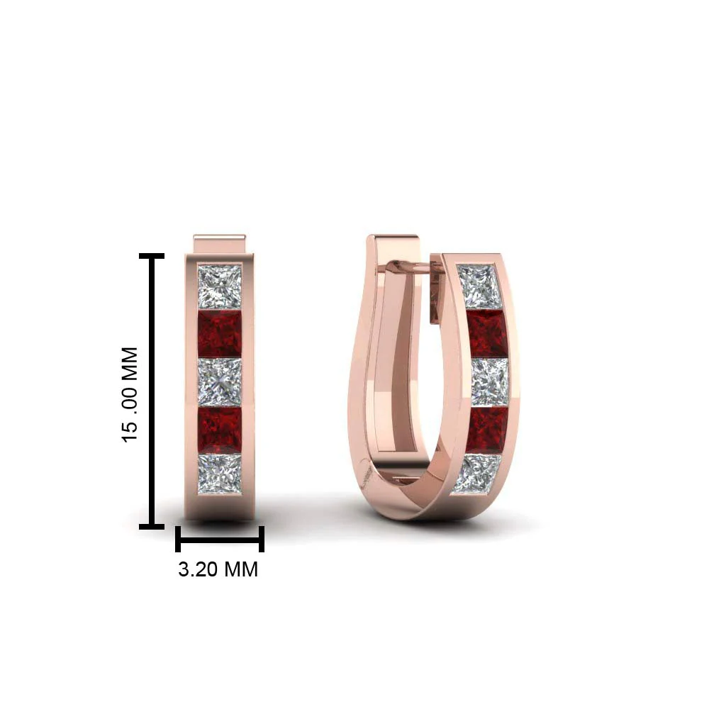 Channel Set Huggie Hoop Earring - Image 66