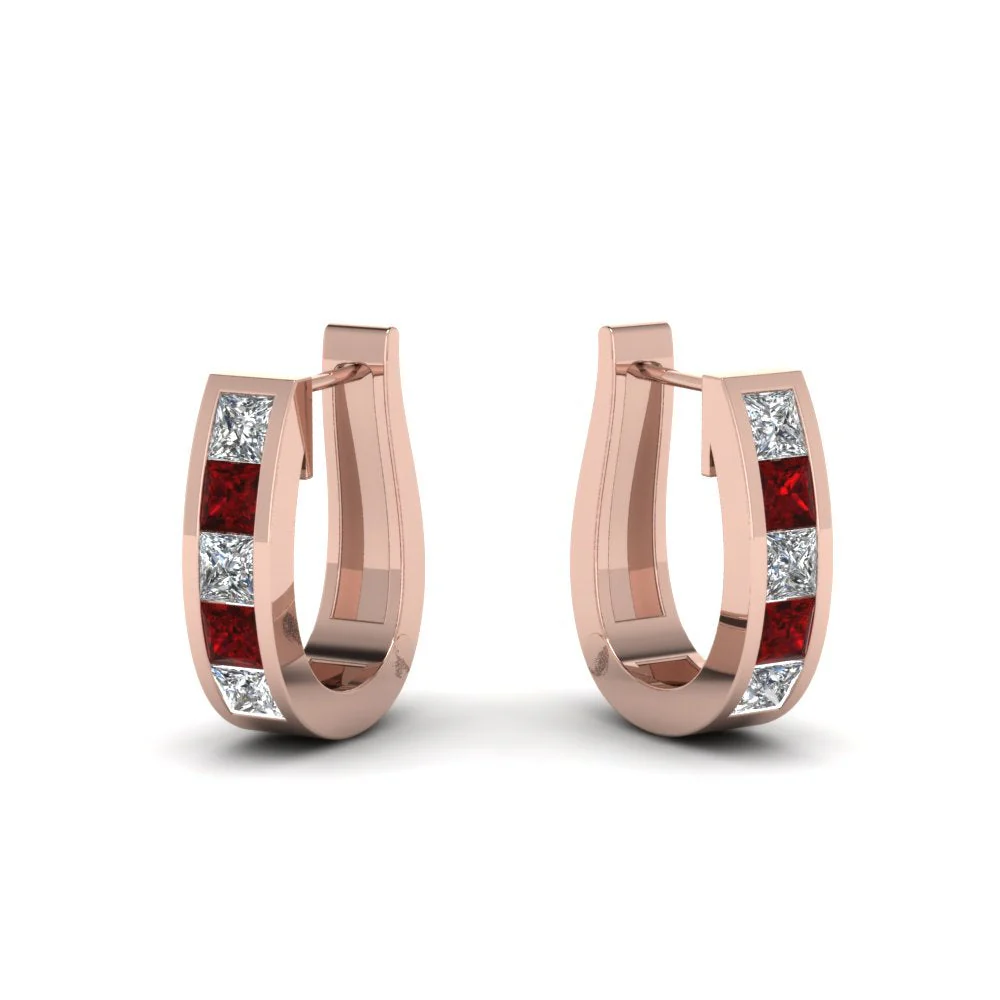 Channel Set Huggie Hoop Earring - Image 68