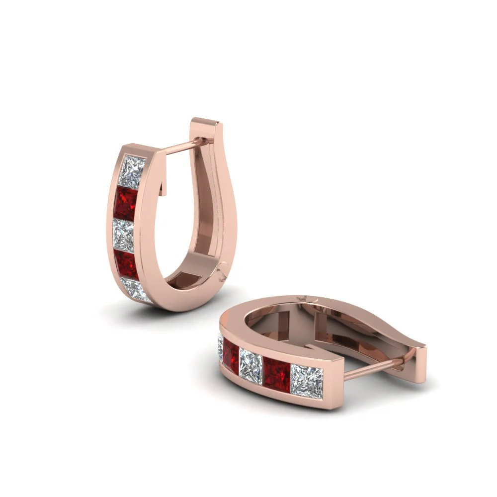 Channel Set Huggie Hoop Earring - Image 69