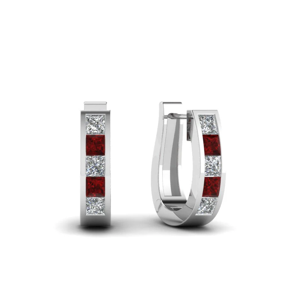 Channel Set Huggie Hoop Earring - Image 70