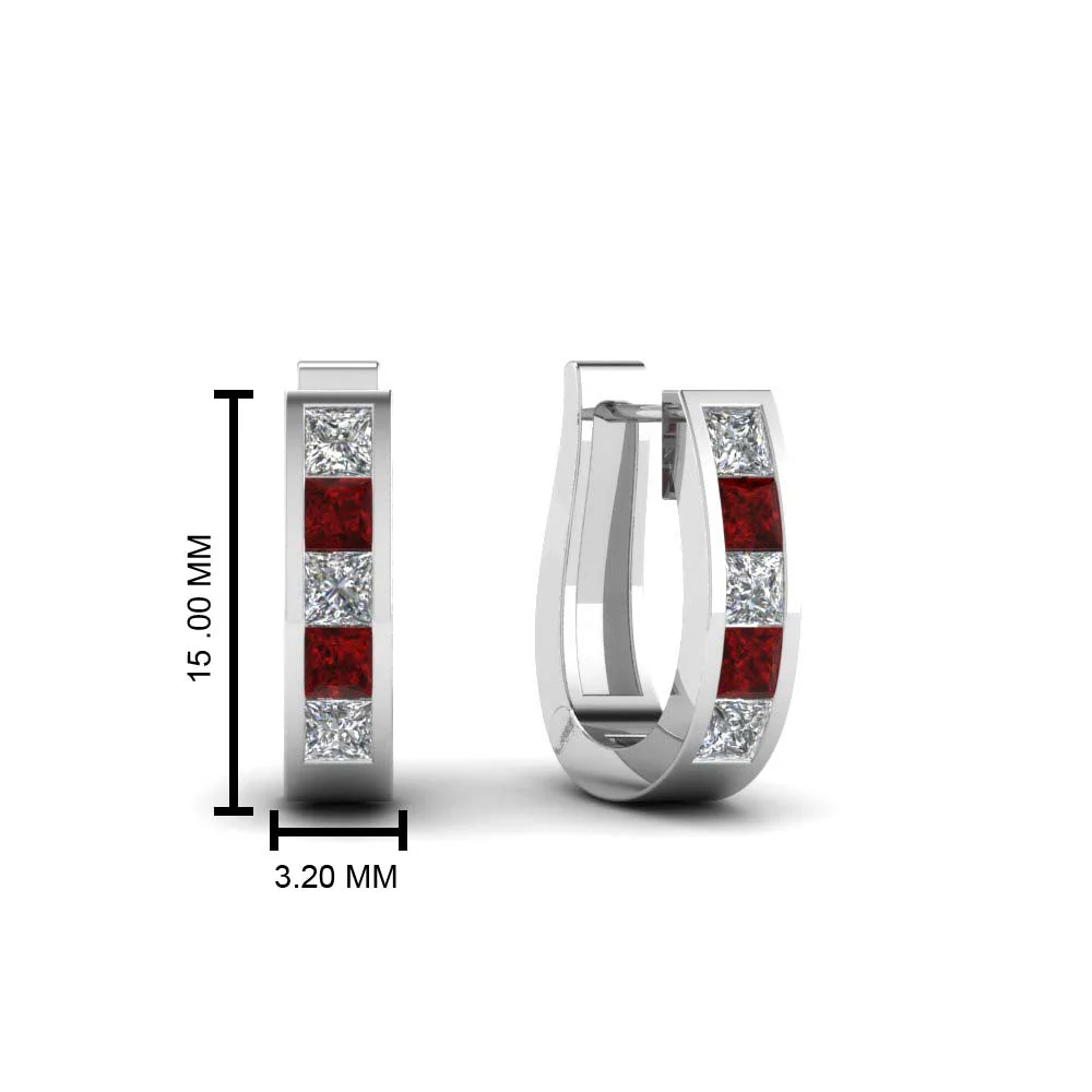 Channel Set Huggie Hoop Earring - Image 71