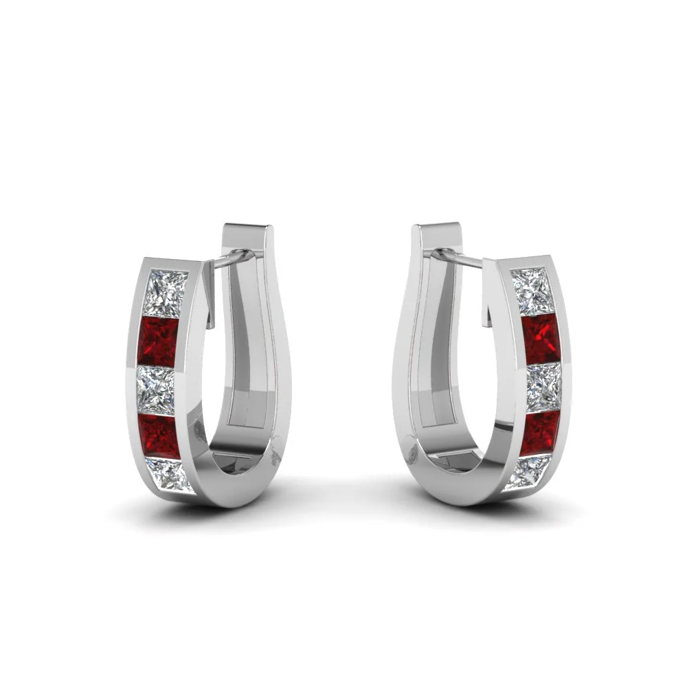 Channel Set Huggie Hoop Earring - Image 73