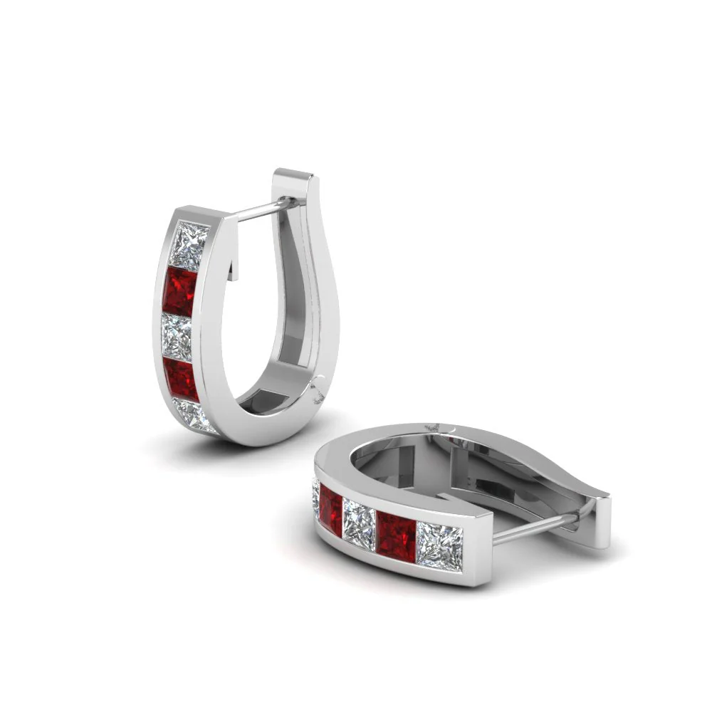 Channel Set Huggie Hoop Earring - Image 74