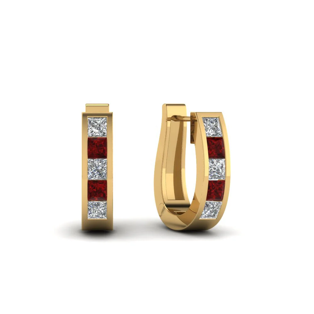 Channel Set Huggie Hoop Earring - Image 76