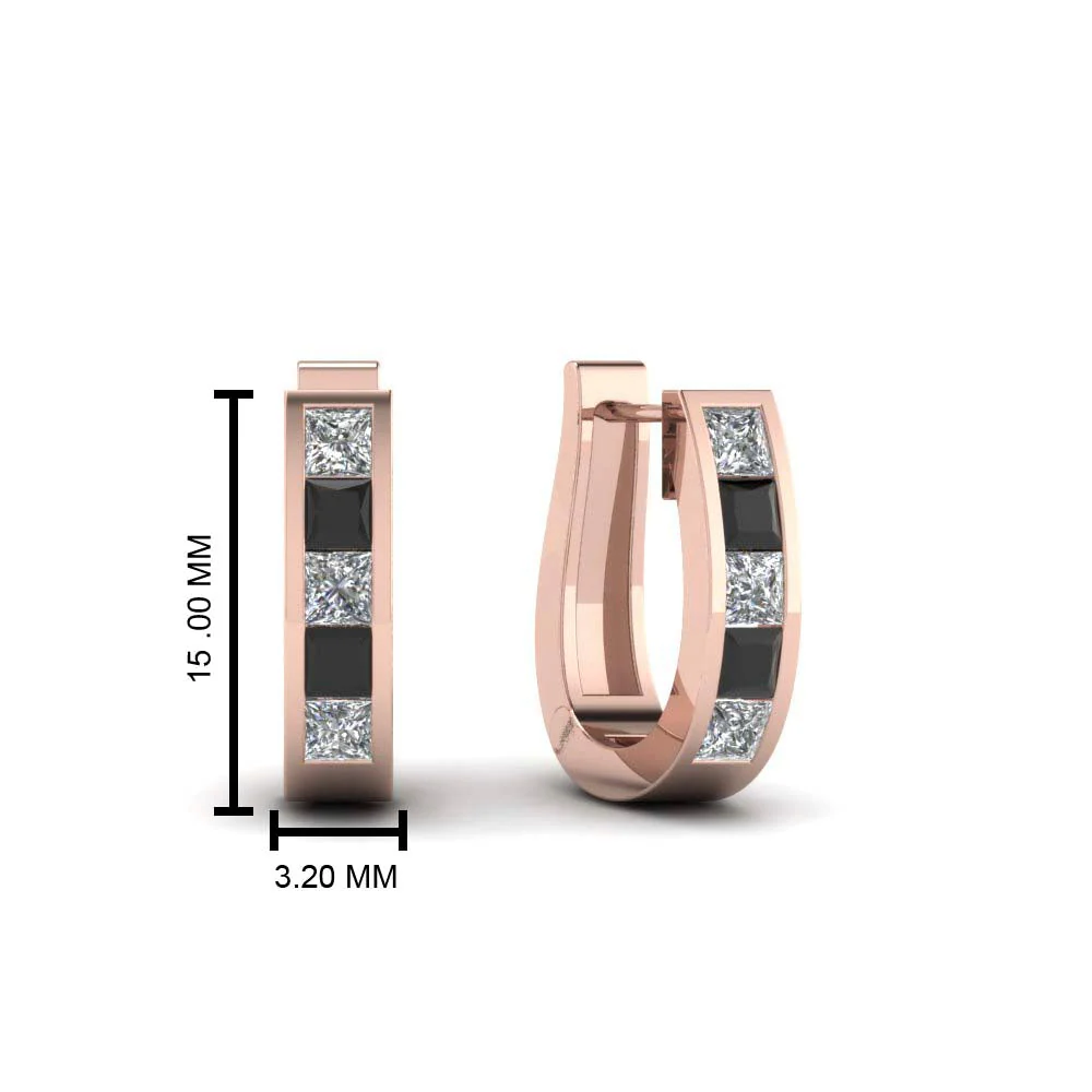 Channel Set Huggie Hoop Earring - Image 83