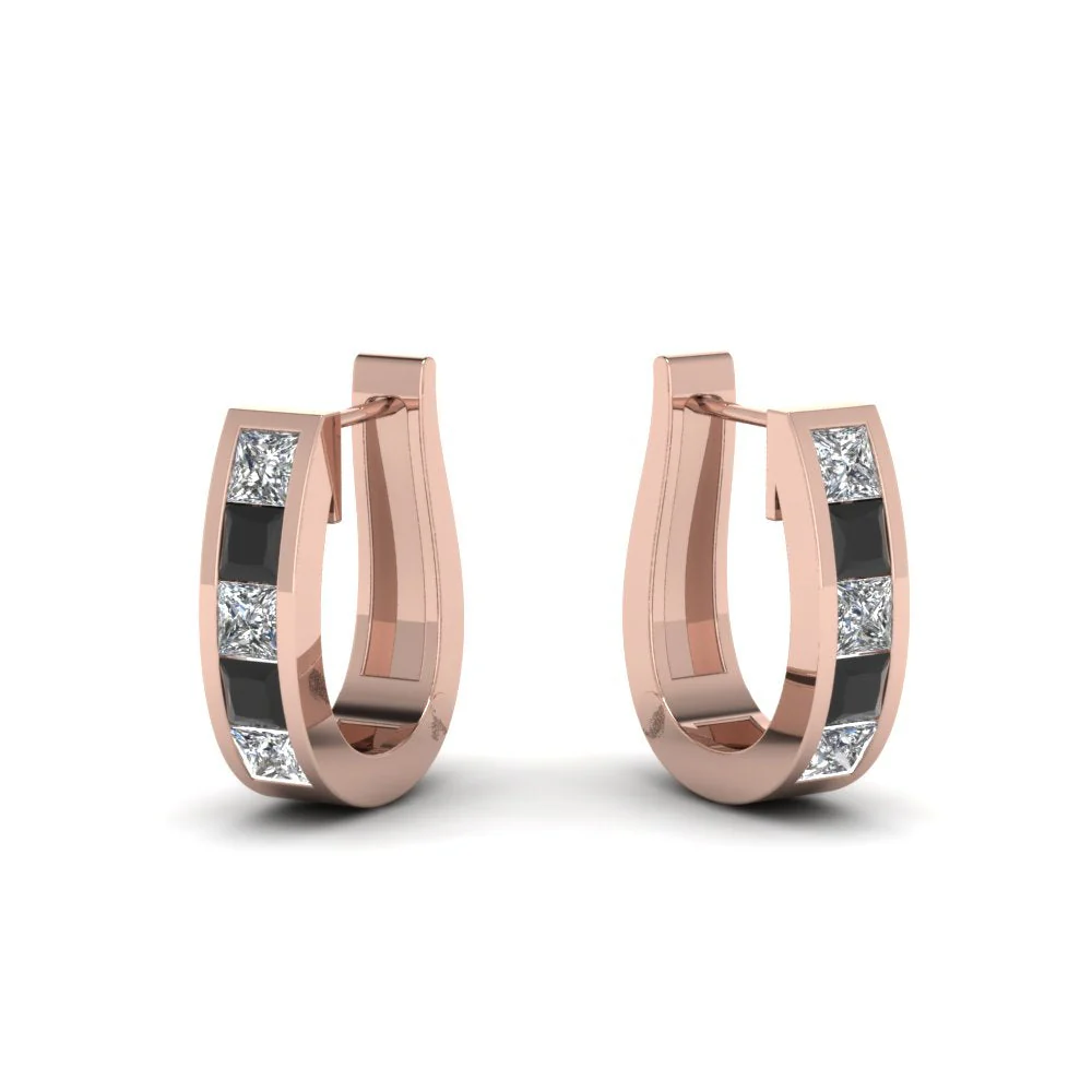 Channel Set Huggie Hoop Earring - Image 85