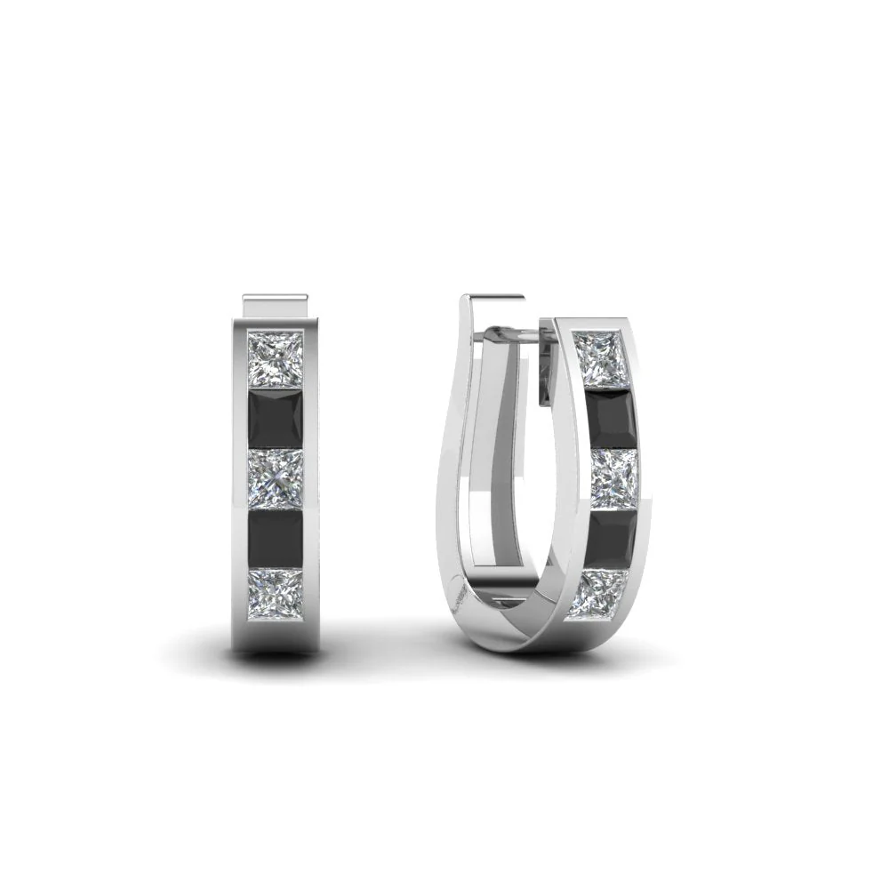 Channel Set Huggie Hoop Earring - Image 87