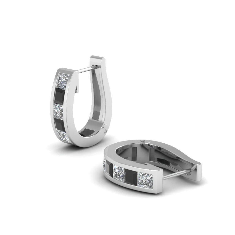 Channel Set Huggie Hoop Earring - Image 91