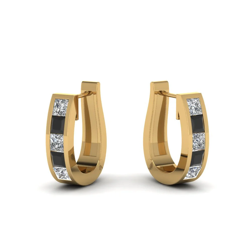 Channel Set Huggie Hoop Earring - Image 96