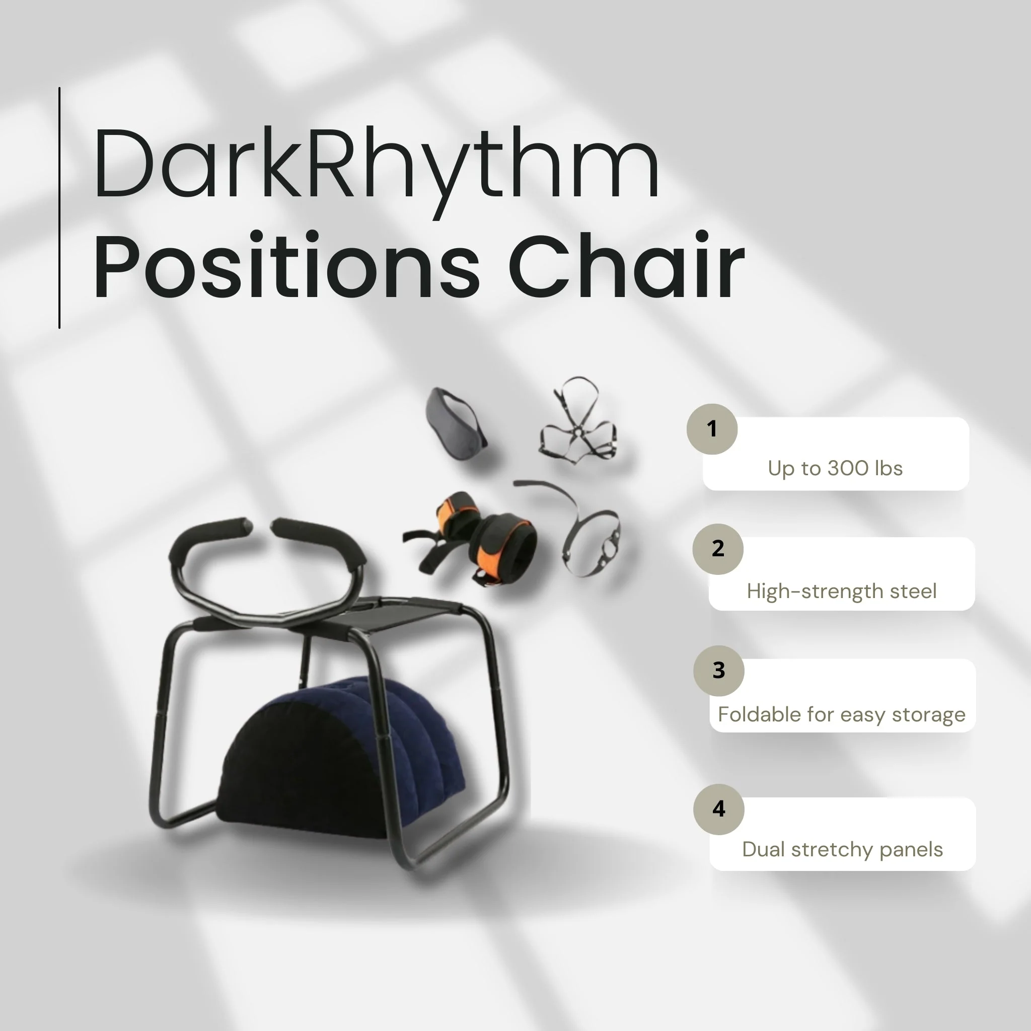 DarkRhythm Bouncing Sex Position Enhancer Chair SM Kit - Image 3