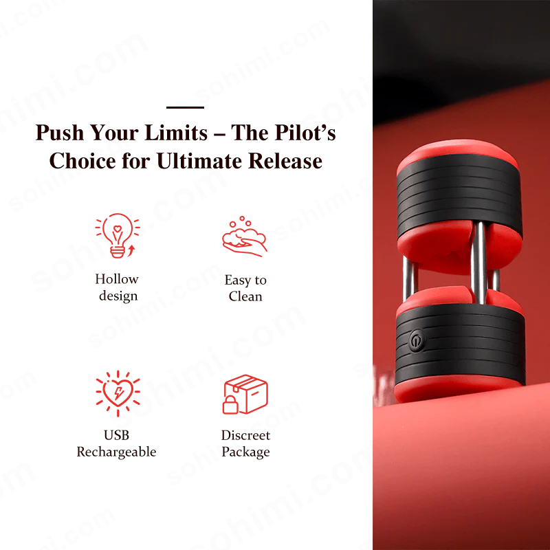 DUMBBELL| Auto Hollow 3D Textured Channel 10 Vibration Male Masturbator - Image 4