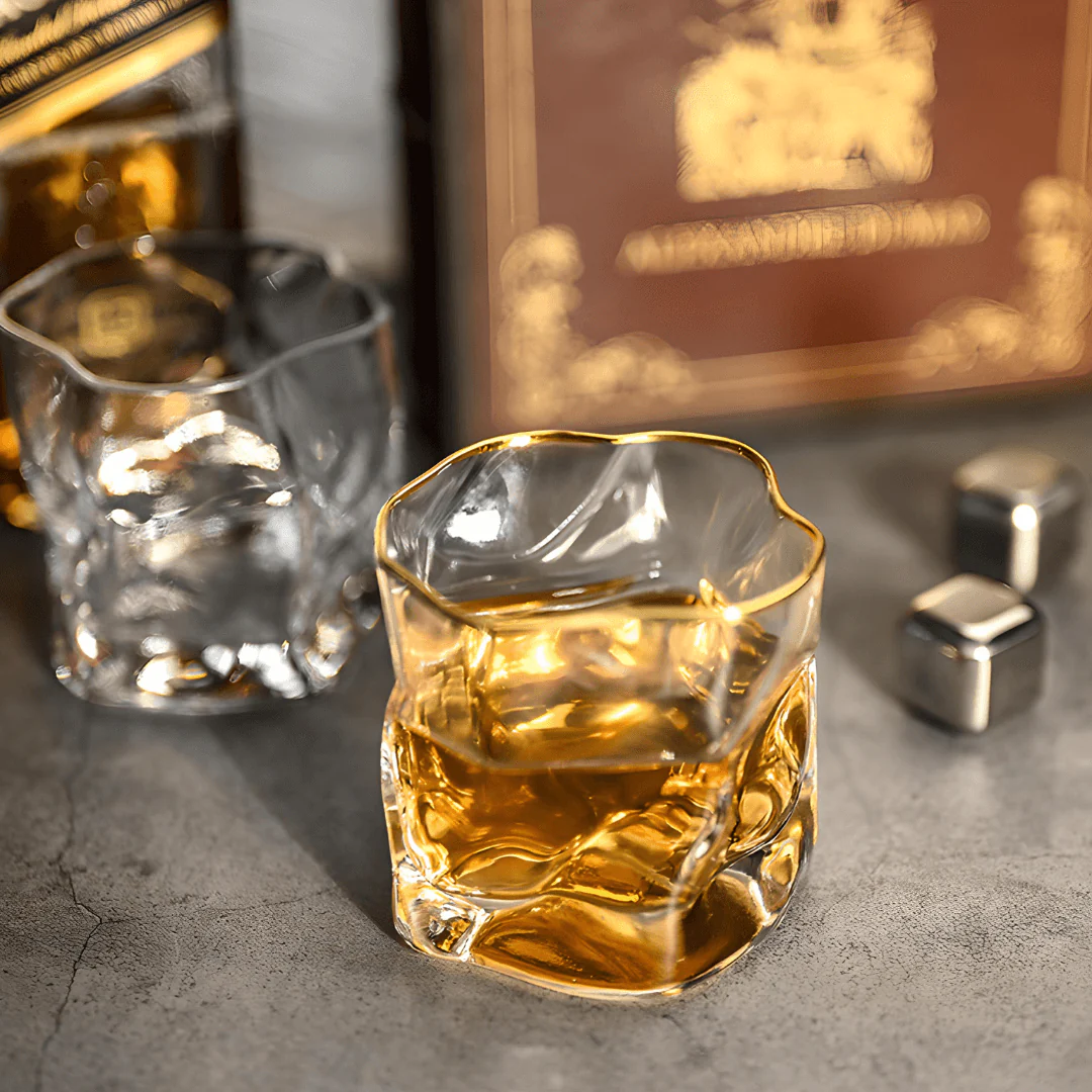 Gold Hoshi Japanese Crystal Whisky Glass - Image 11