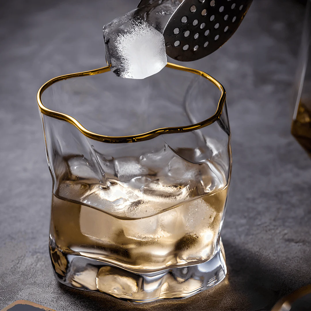 Gold Hoshi Japanese Crystal Whisky Glass - Image 14