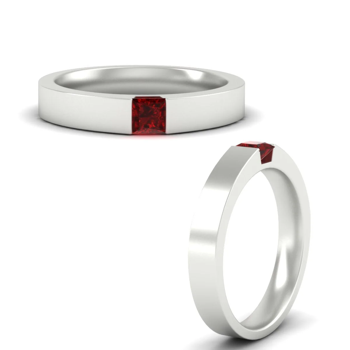 Half Bezel Solitaire | Engagement Ring - Image 49