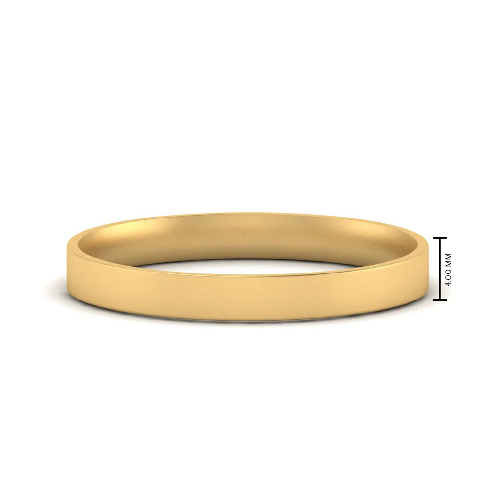 Light Weight Flat 4 mm | Wedding Band - Image 5