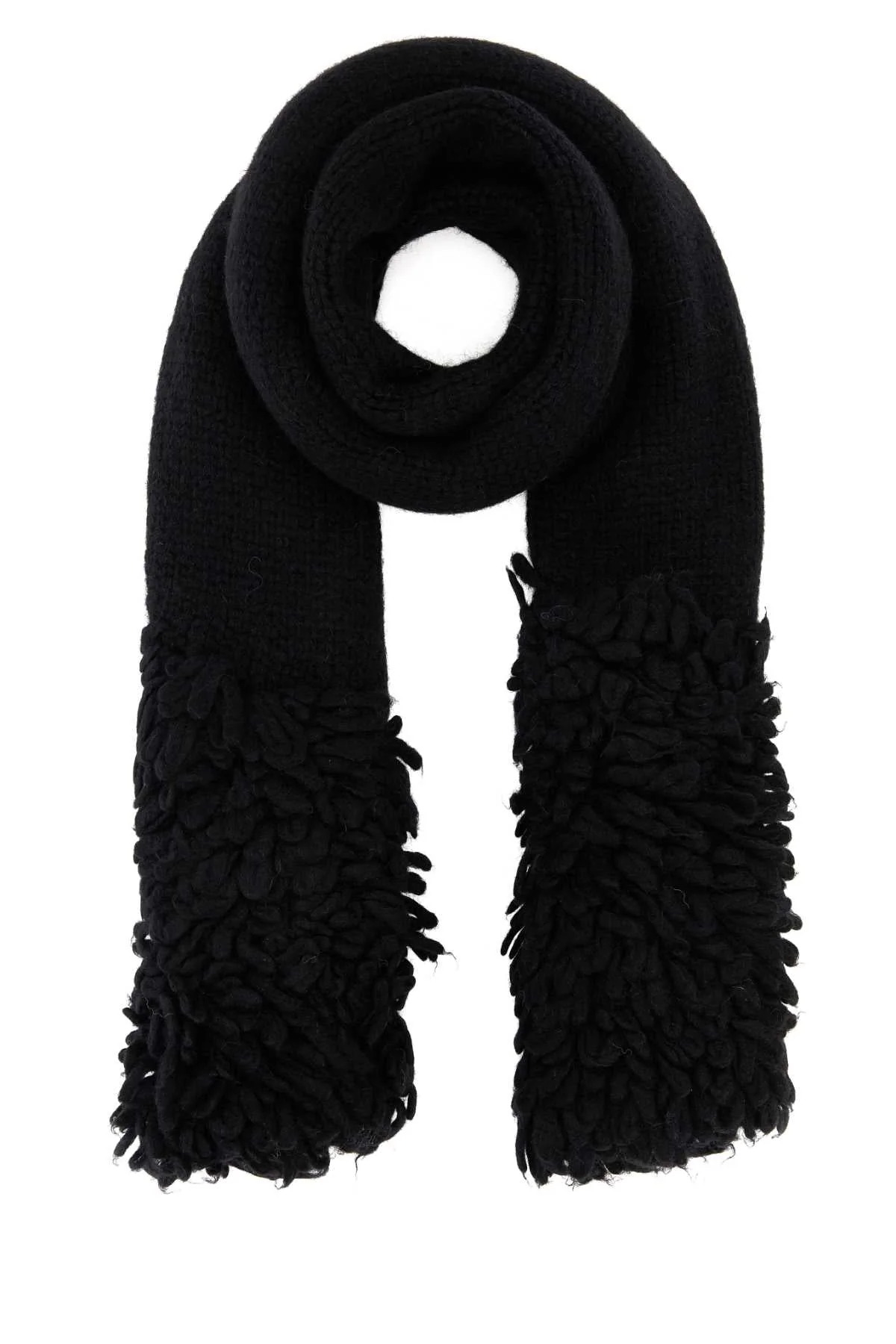 Black Alpaca Blend Scarf