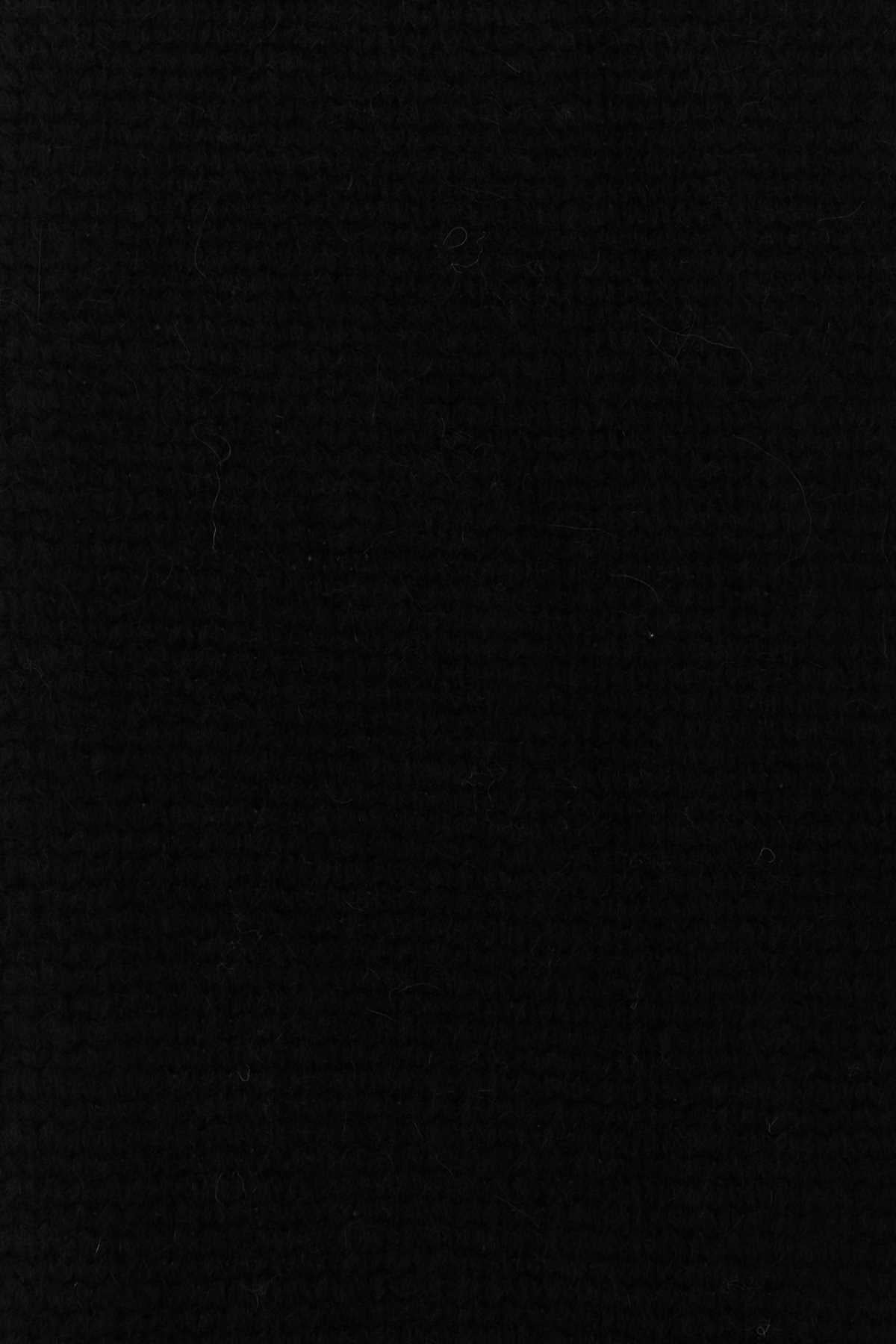 Black Alpaca Blend Scarf - Image 3