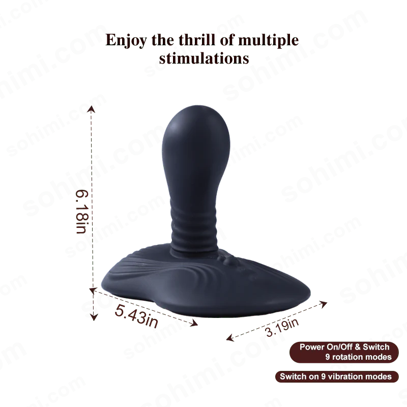 LUBIN| Rotating and Vibrating Prostate Massager Anal Dildo Butt Plug - Image 3