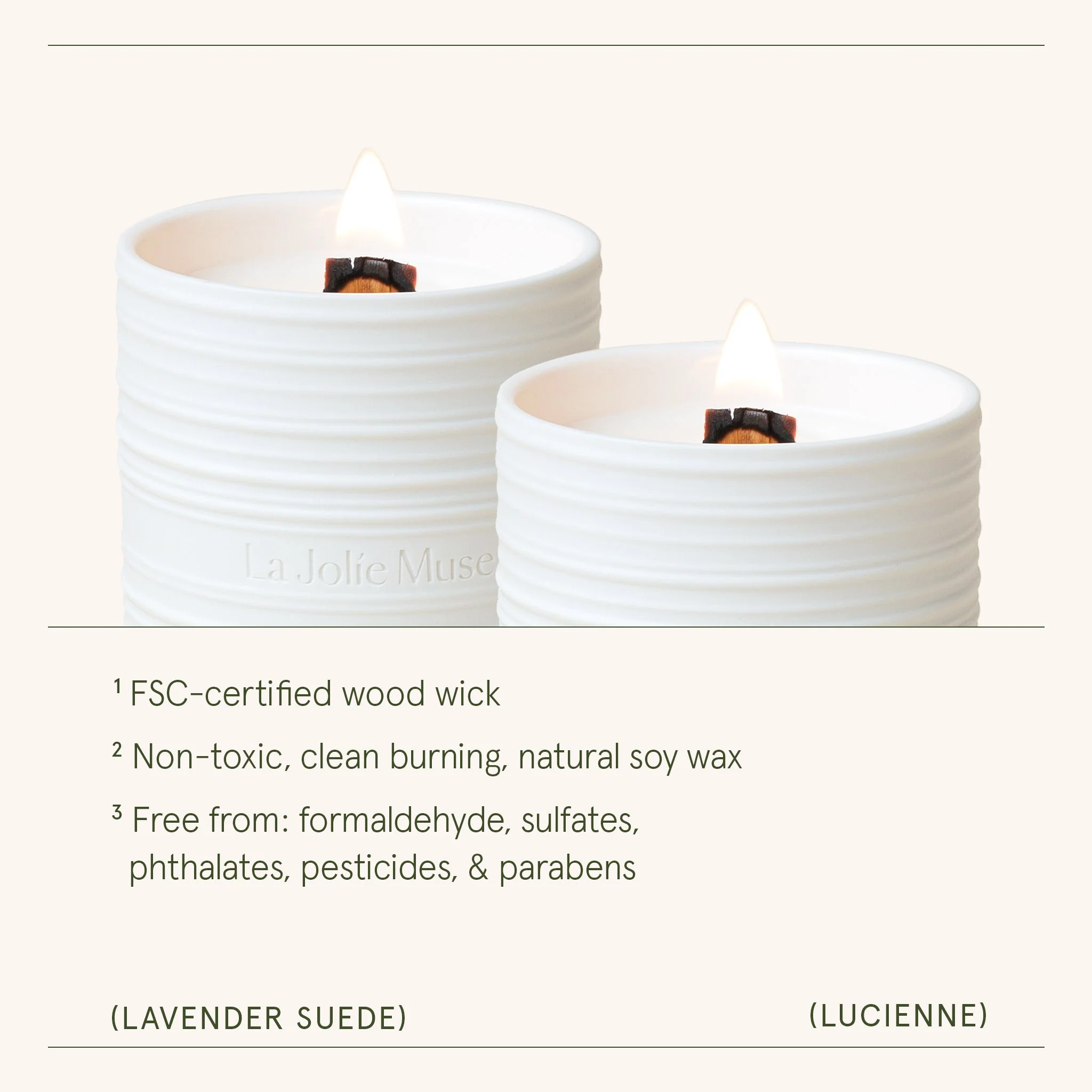Lavender Suede Candle | Lucienne - Image 6