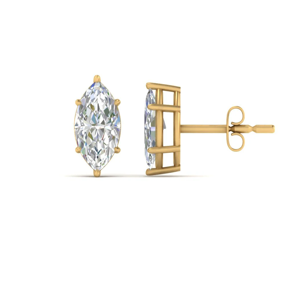 Marquise Diamond 6 Prong Stud Earrings - Image 84