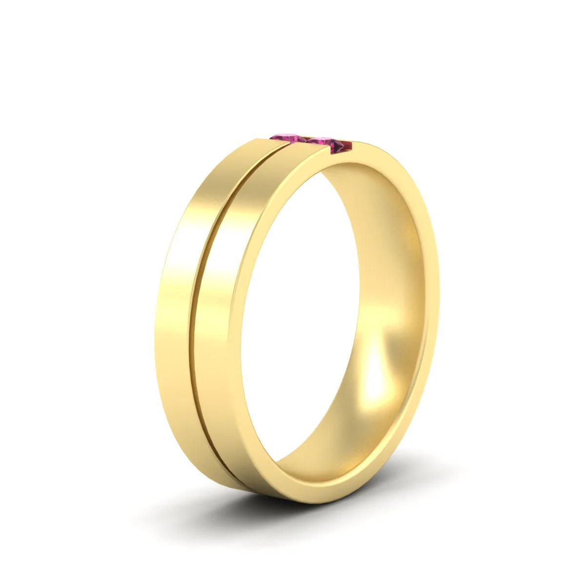 Mens 2 Stone | Wedding Band - Image 15