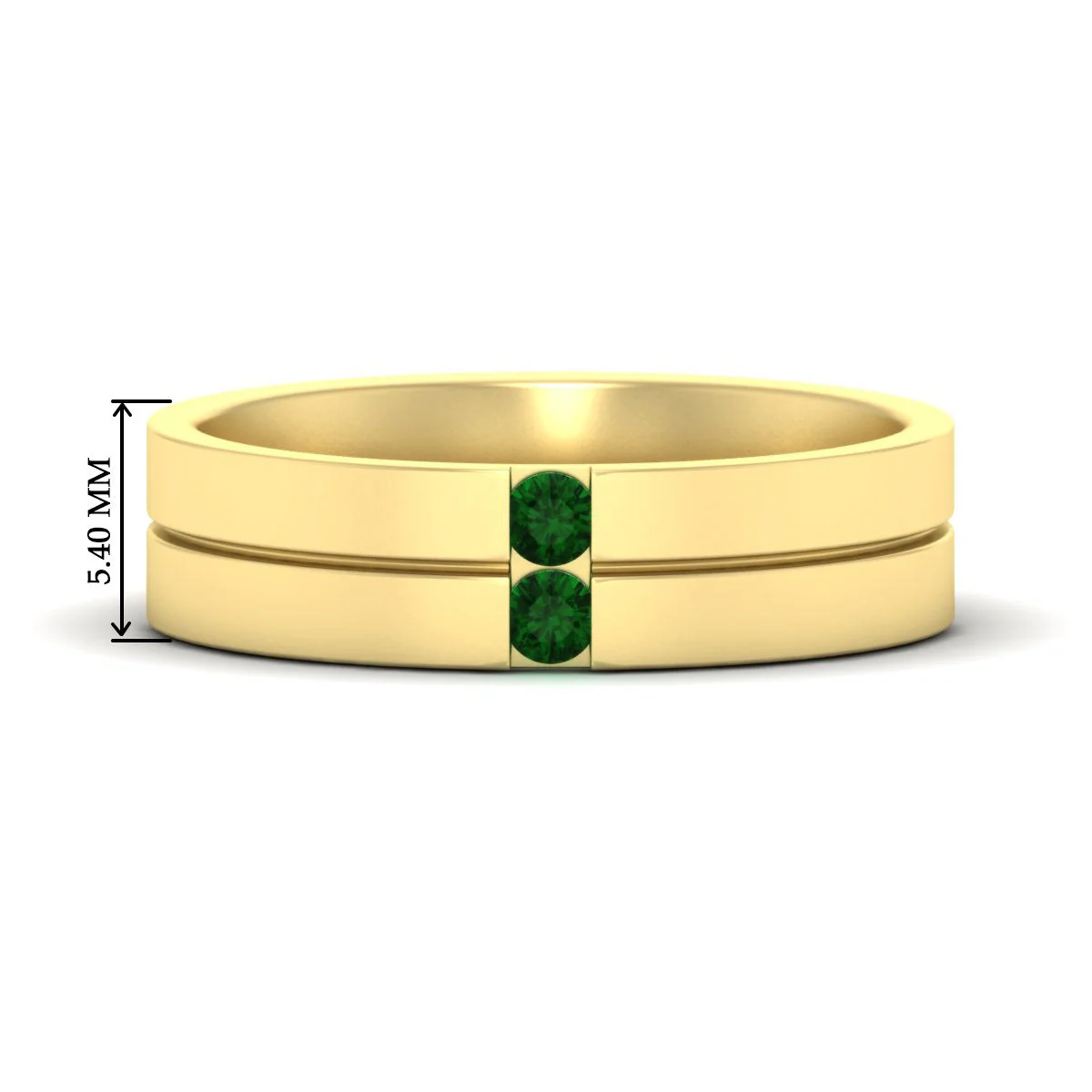 Mens 2 Stone | Wedding Band - Image 17