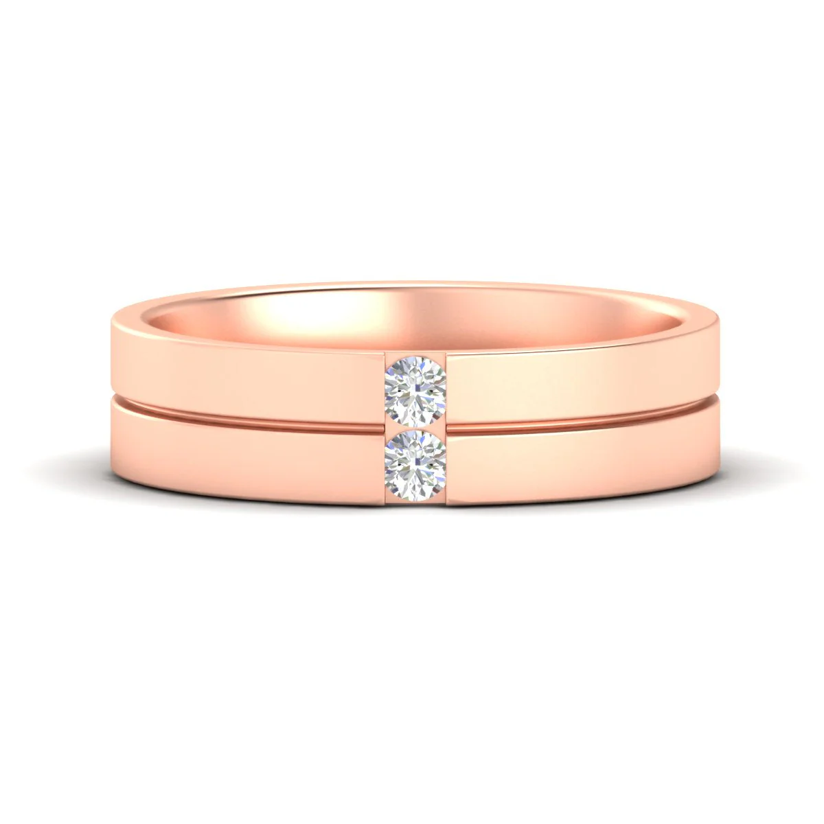 Mens 2 Stone | Wedding Band - Image 31