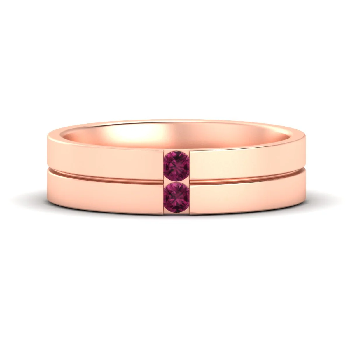 Mens 2 Stone | Wedding Band - Image 41