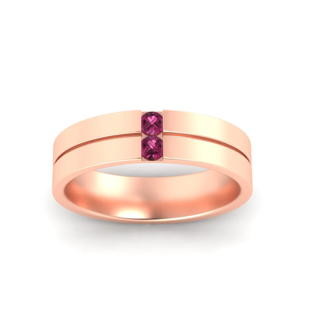 Mens 2 Stone | Wedding Band - Image 44