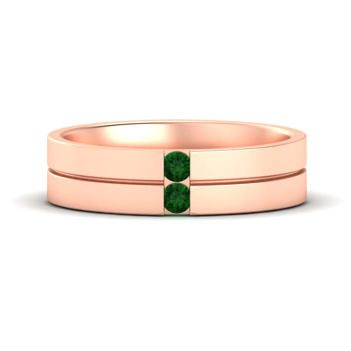 Mens 2 Stone | Wedding Band - Image 46