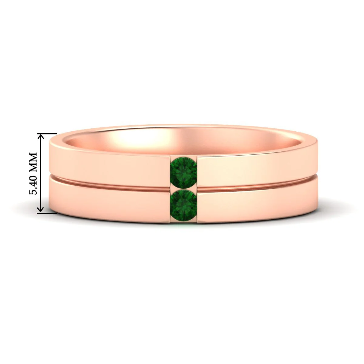 Mens 2 Stone | Wedding Band - Image 47