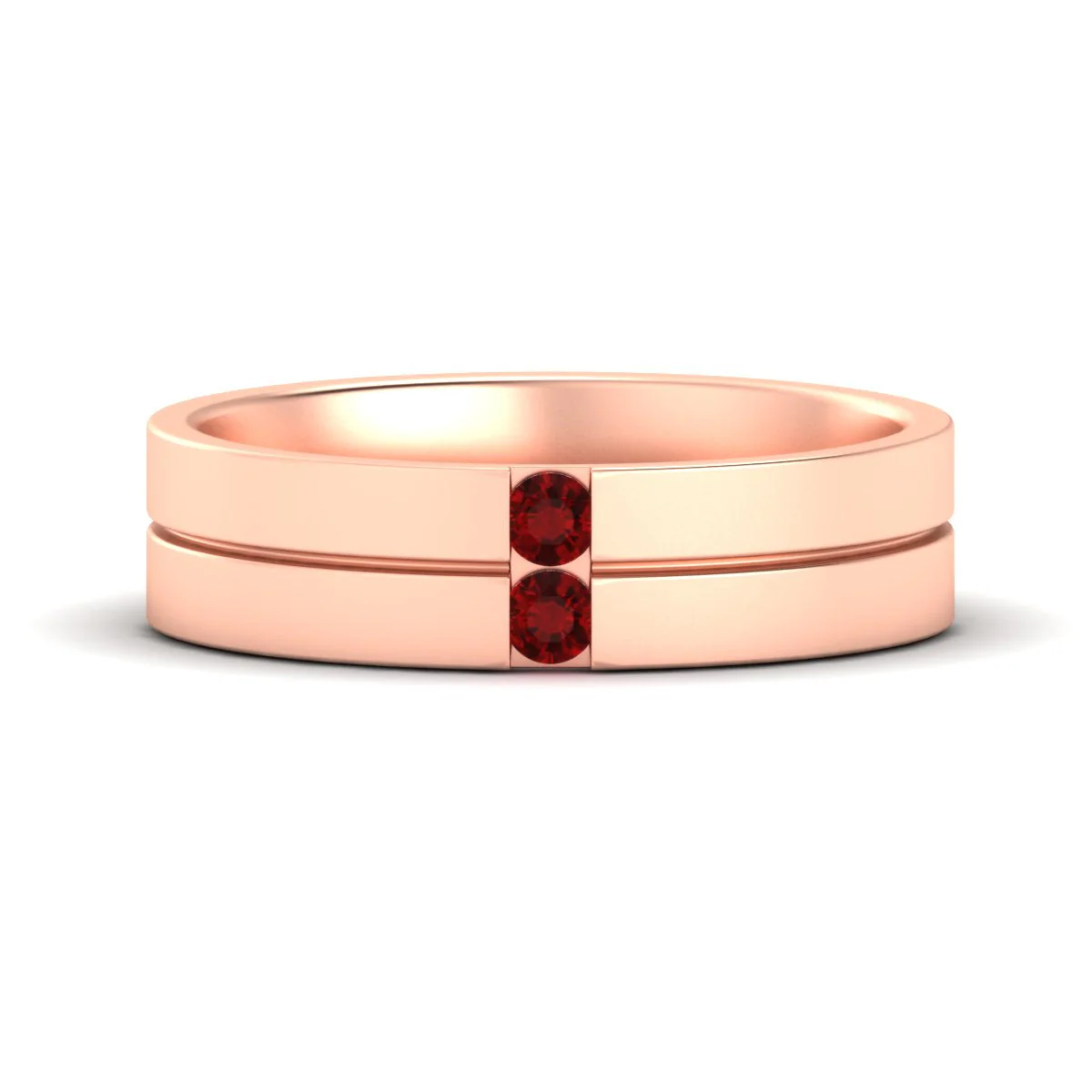 Mens 2 Stone | Wedding Band - Image 51