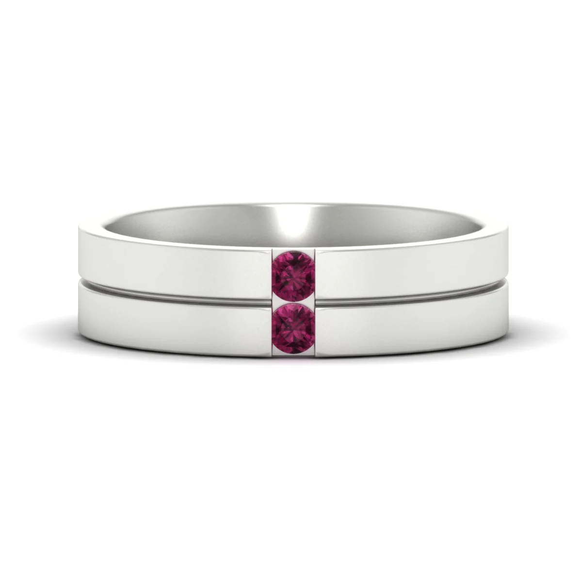 Mens 2 Stone | Wedding Band - Image 71