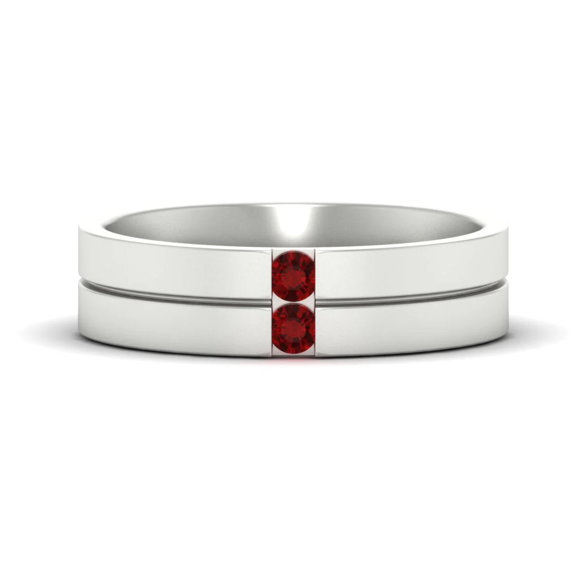 Mens 2 Stone | Wedding Band - Image 81