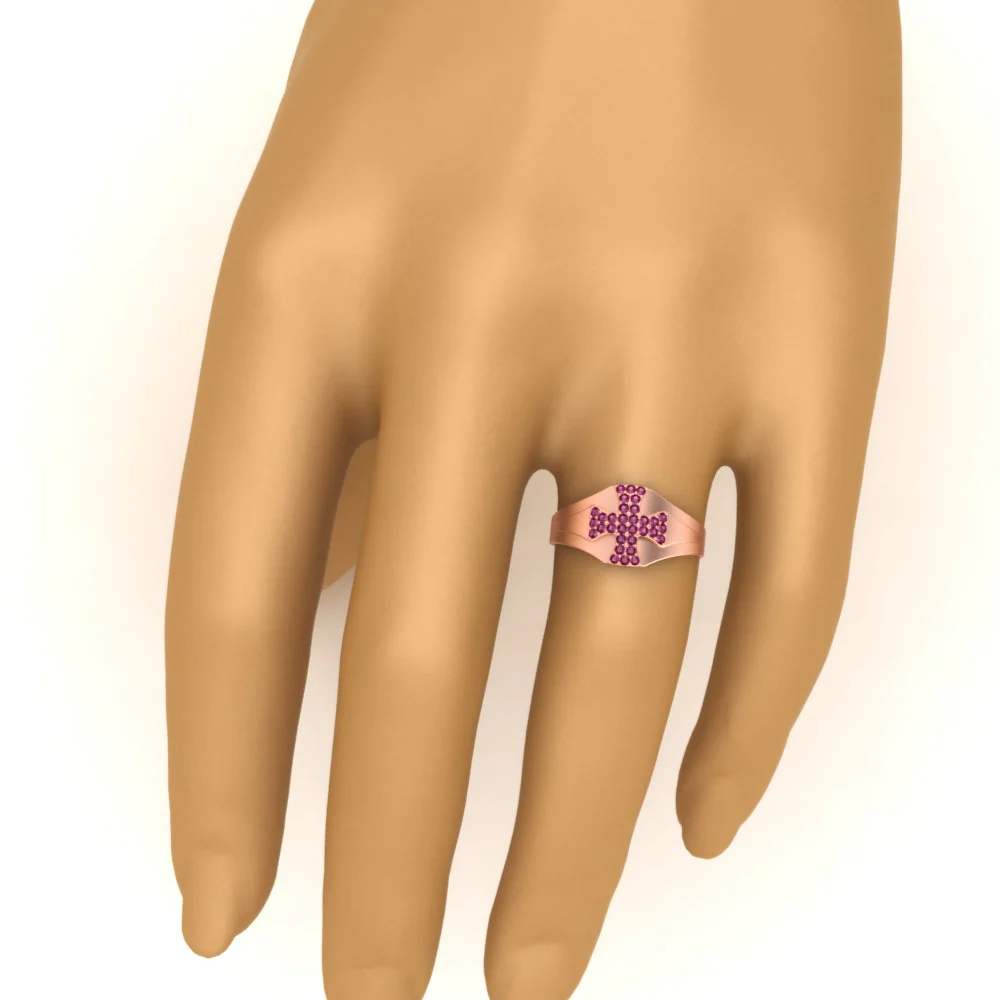 Cross Engagement Ring - Image 12